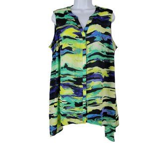 Apt. 9 Colorful Abstract Sleeveless Top 1X